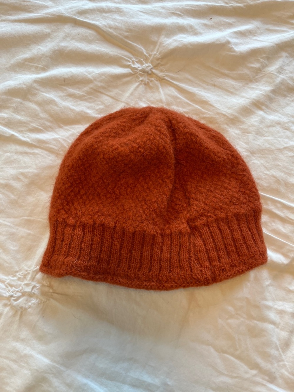 Warm Wool Rust Knit Beanie